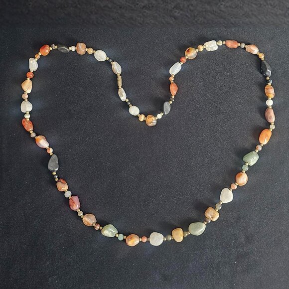 Multicolor Gemstones Beaded Necklace - Picture 12 of 12